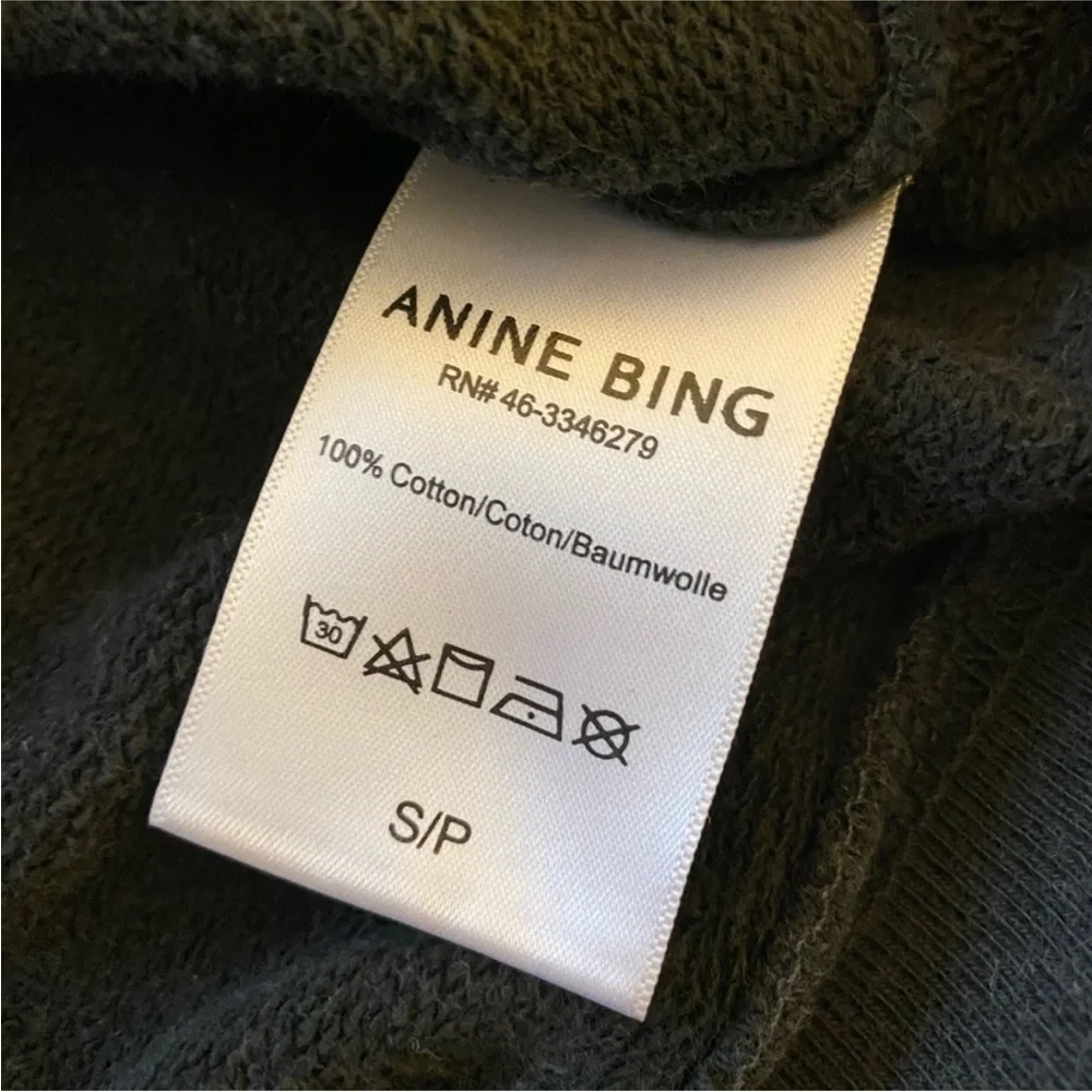 Anine Bing Revolution Washed Charcoal Sweatshirt - Picture 7 of 10